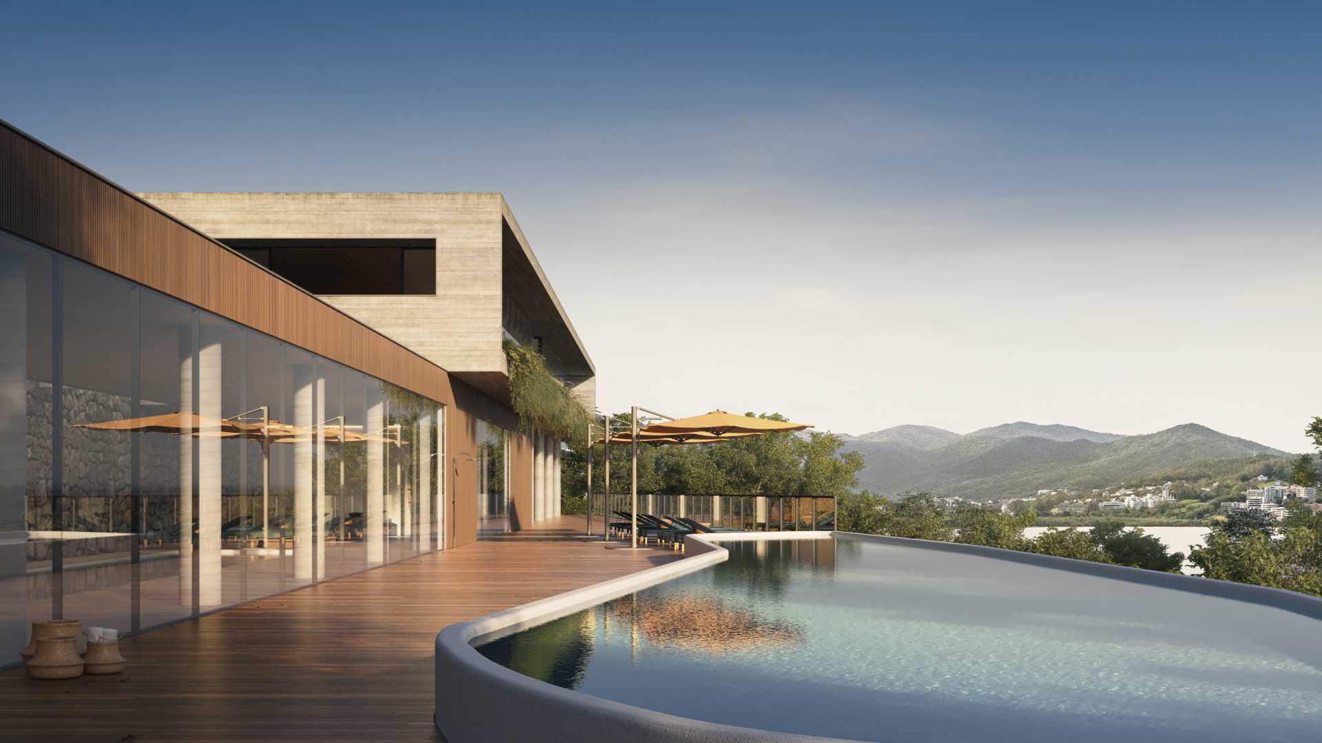 Piscina externa aquecida
