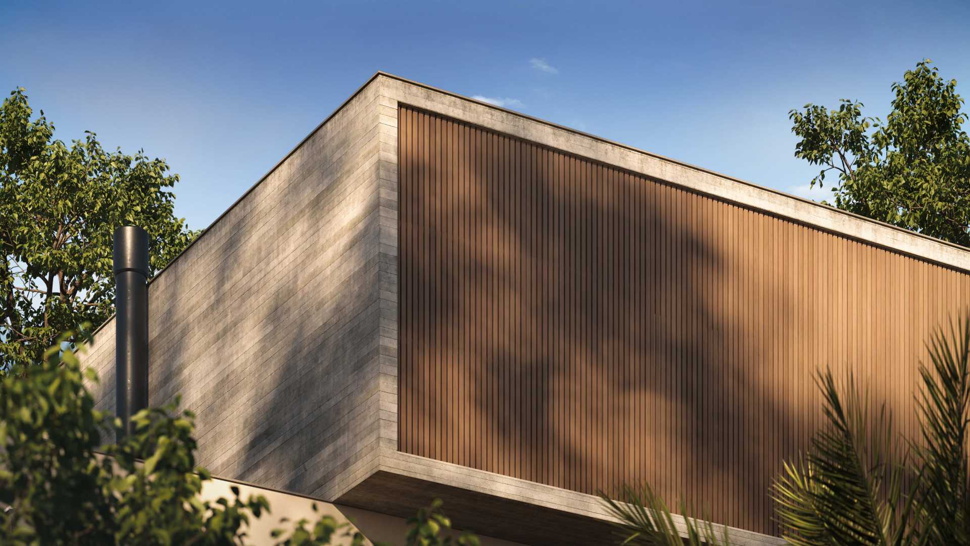 Detalhe da fachada | Mansão suspensa